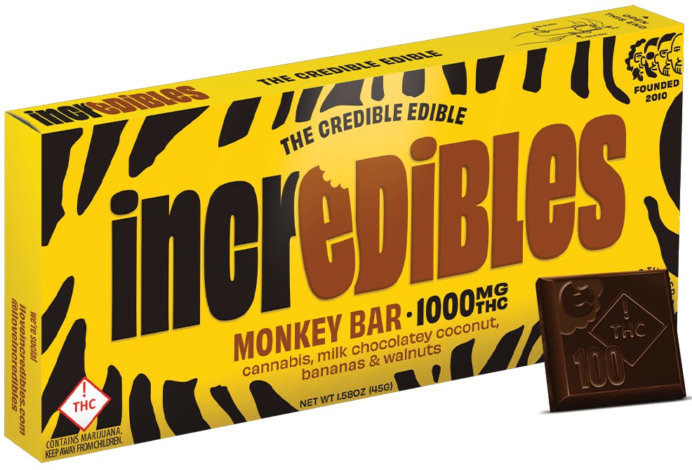 Monkey Bar - Milk Chocolatey Coconut, Bananas & Walnuts - 1000mg