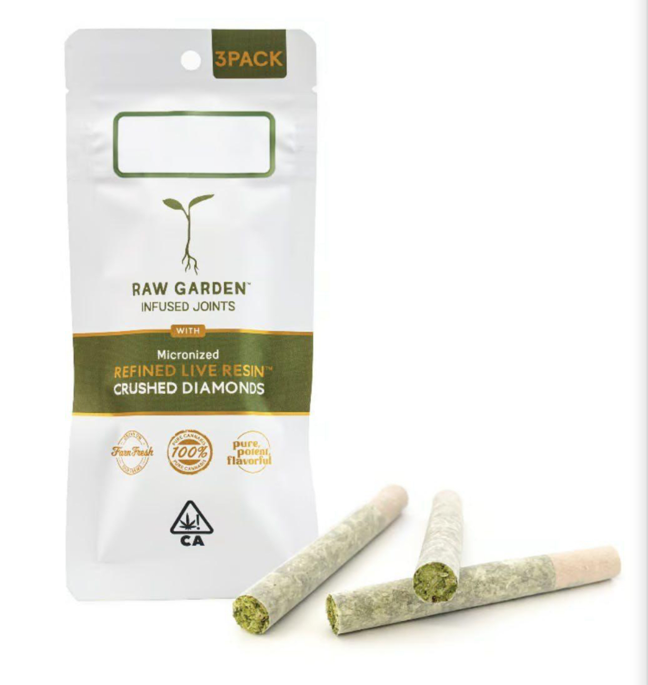 Crushed Diamond Infused Preroll's - 1.5g (3 J's Per Pack)