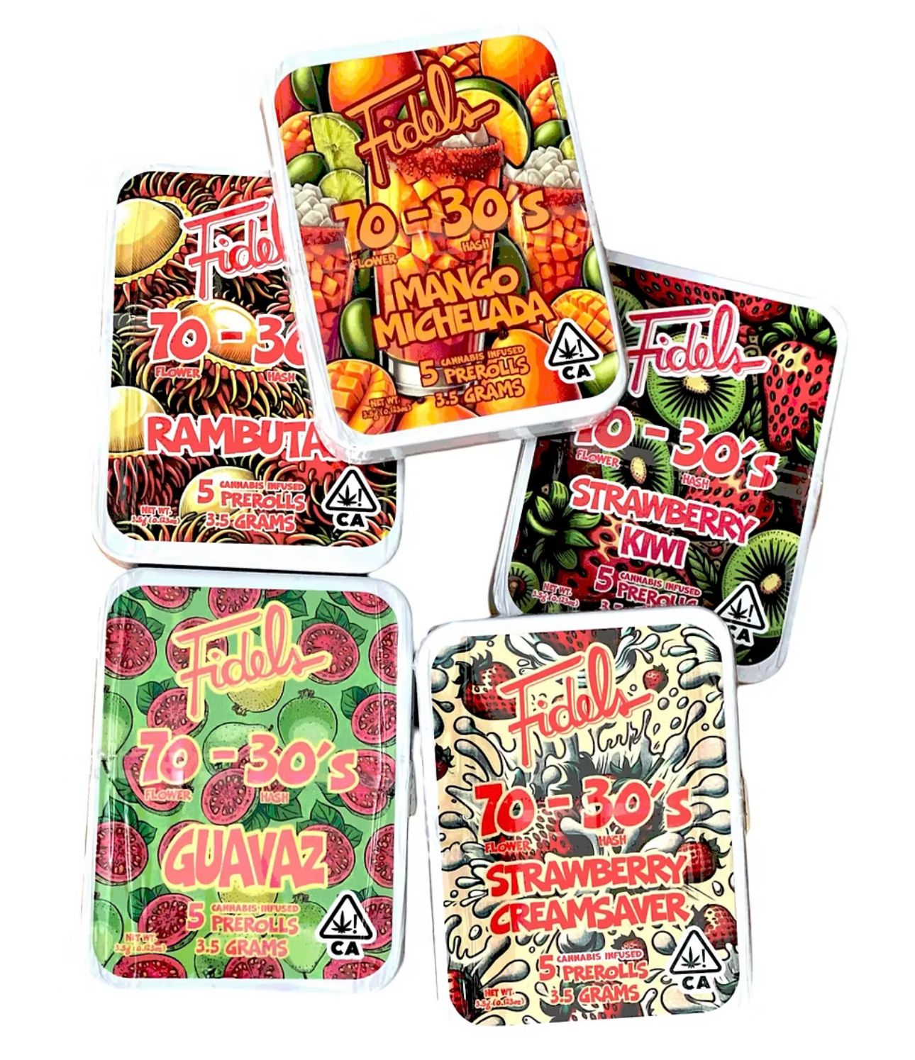 Strawberry Creamsaver Prerolls by Fidels - 70/30 - 3.5g/5pk