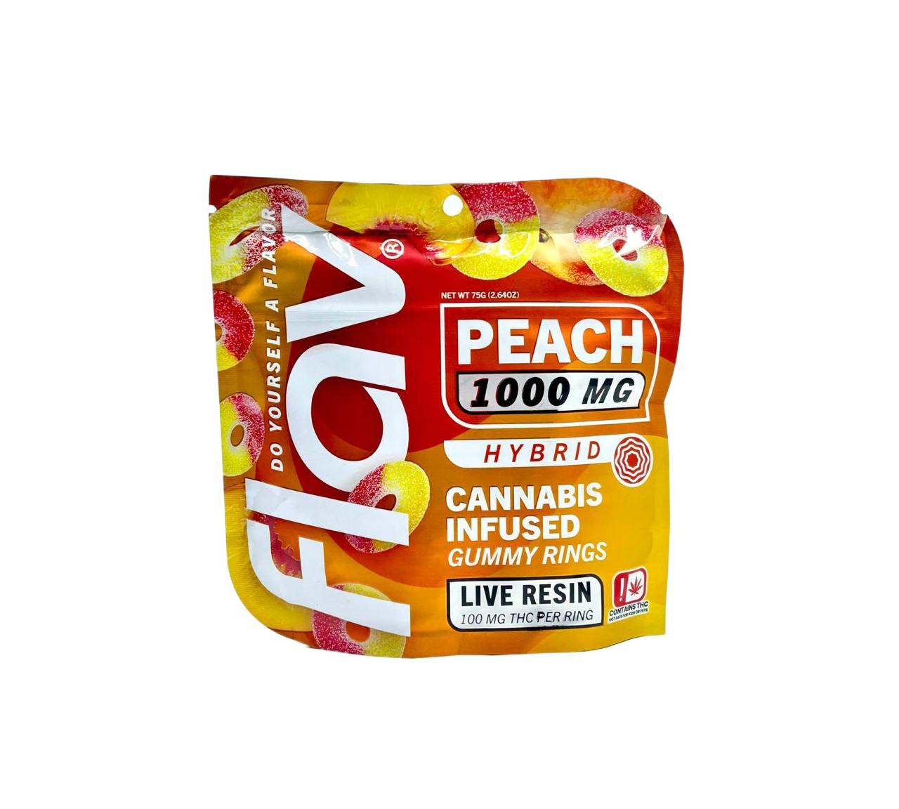 Peach Rings - Live Resin Gummies - 1000mg - SPECIAL PRICE!