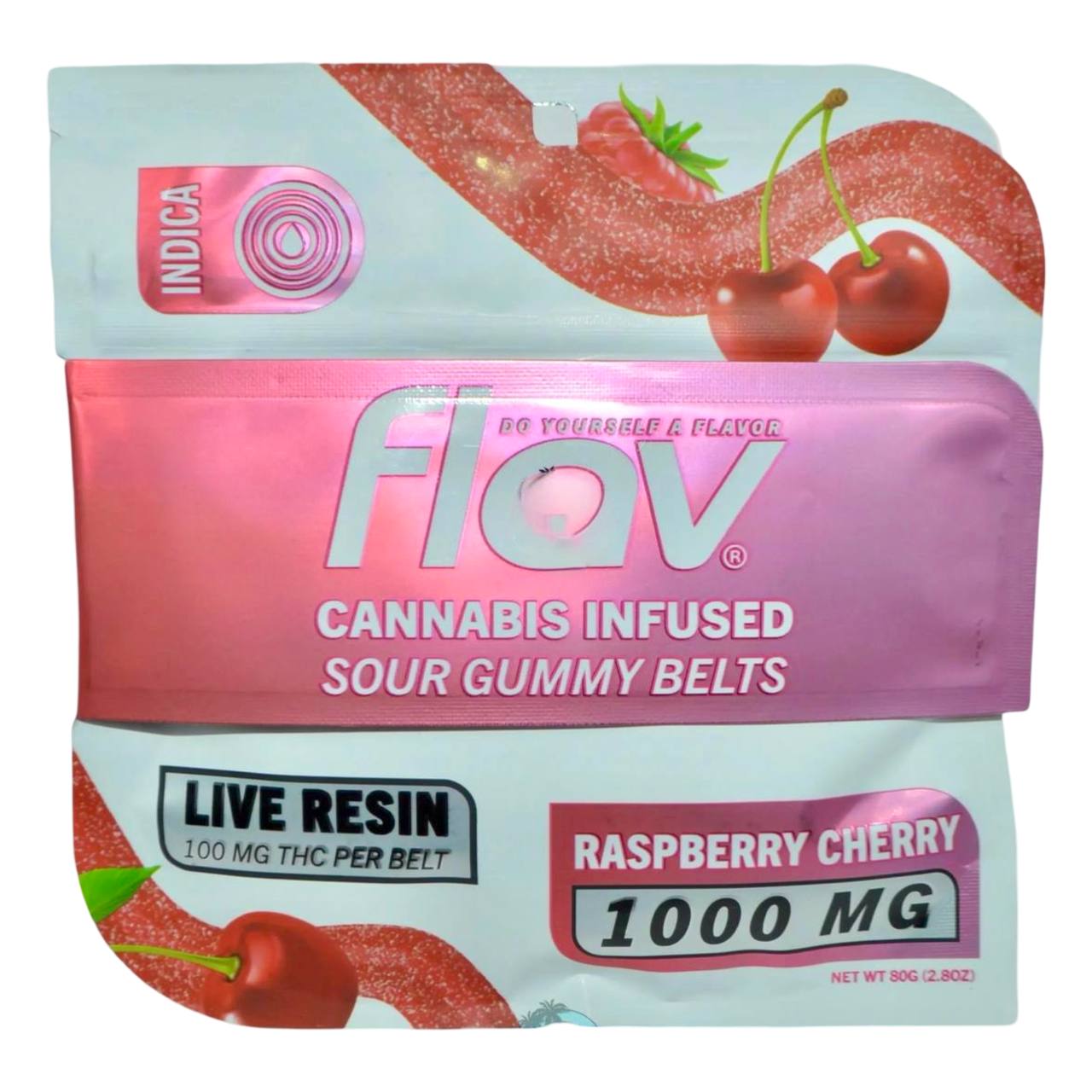 Raspberry Cherry Belts - Live Resin Gummies - 1000mg - SPECIAL PRICE!