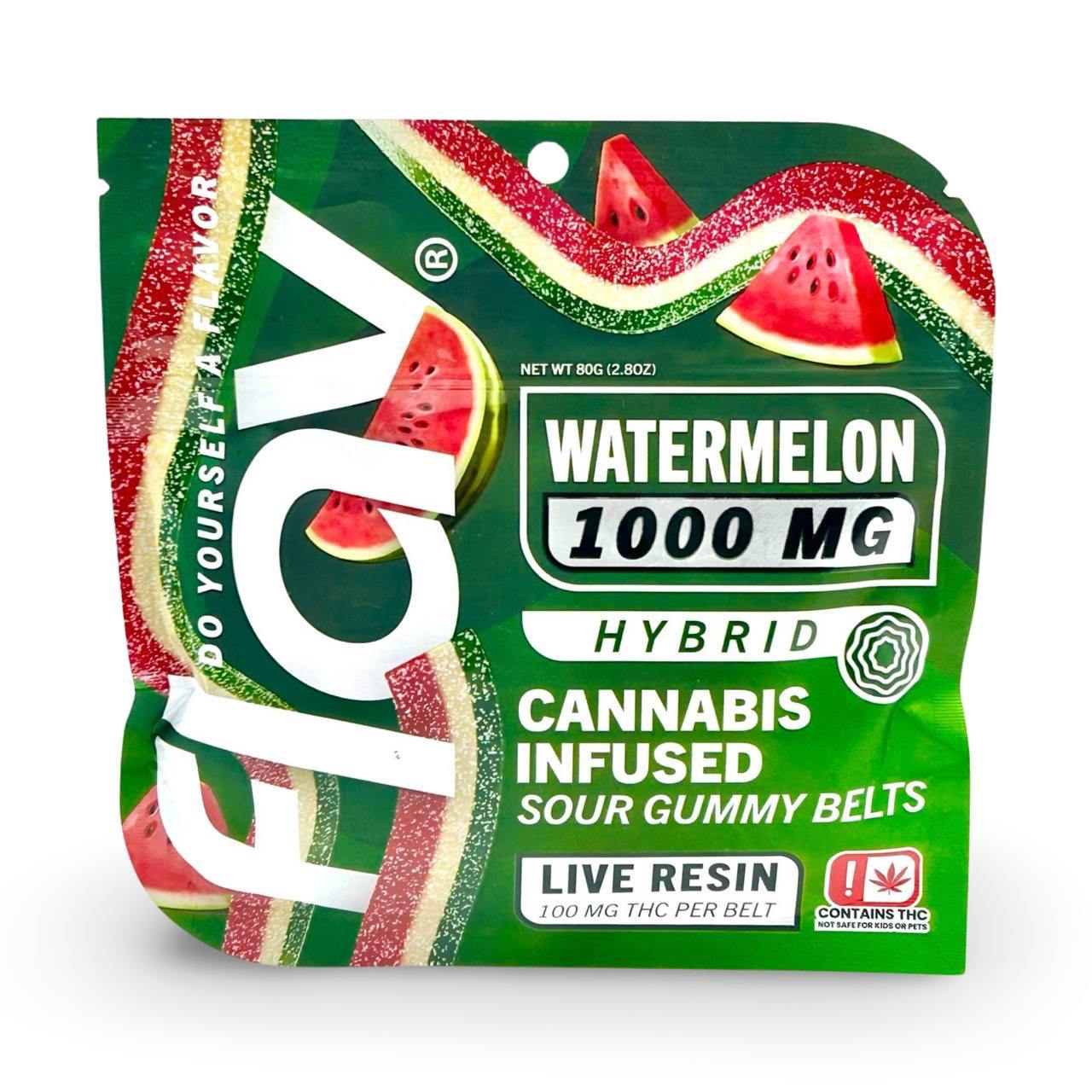 Watermelon Belts - Live Resin Gummies - 1000mg - SPECIAL PRICE!