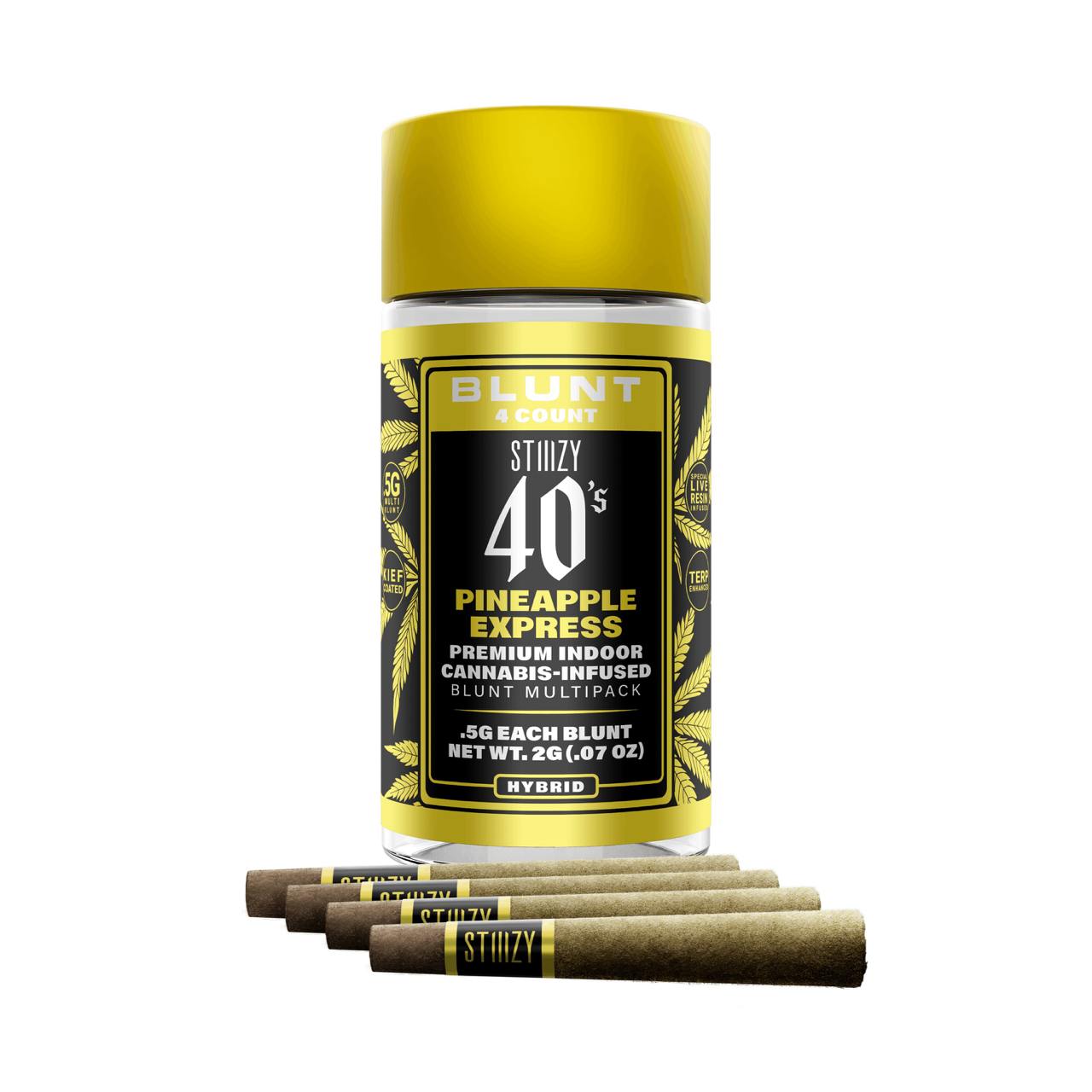 Pineapple Express (Hybrid) - Infused Mini Blunts- (5 J's Per Pack x 0.5g ea)