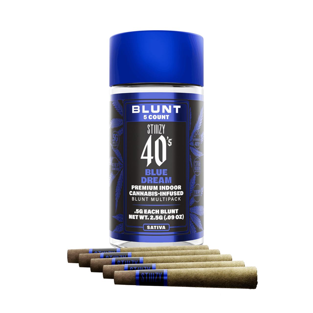 Blue Dream - Infused Mini Blunts- (5 J's Per Pack x 0.5g ea)