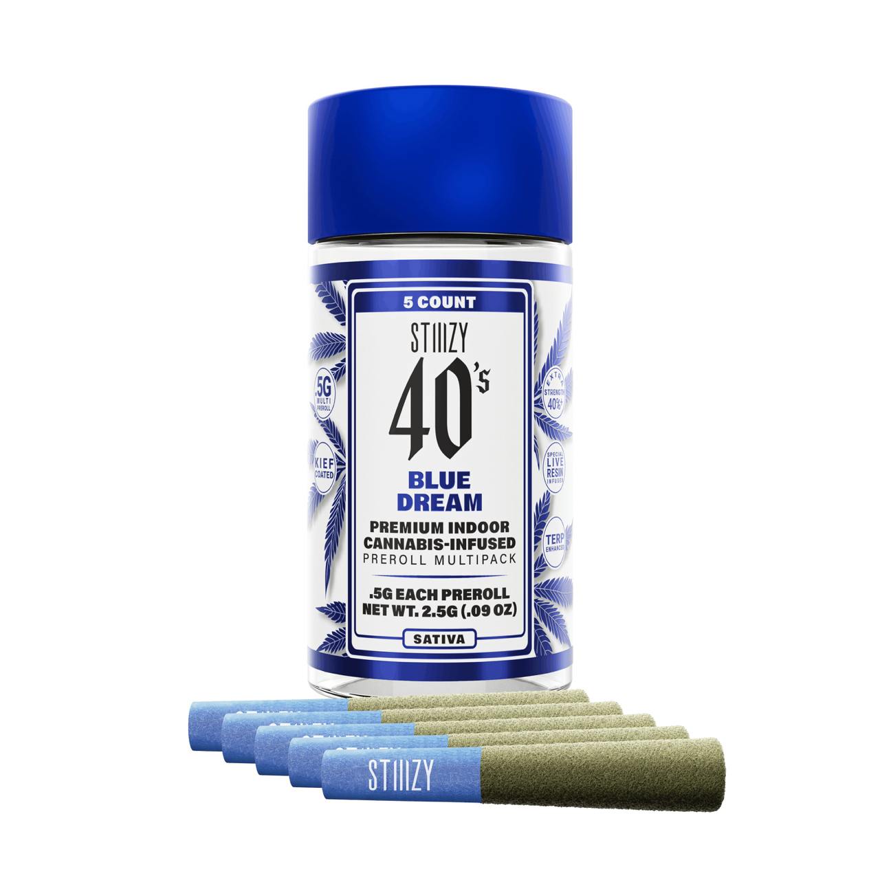 Blue Dream - Infused Mini Joints - (5 J's Per Pack x 0.5g ea)