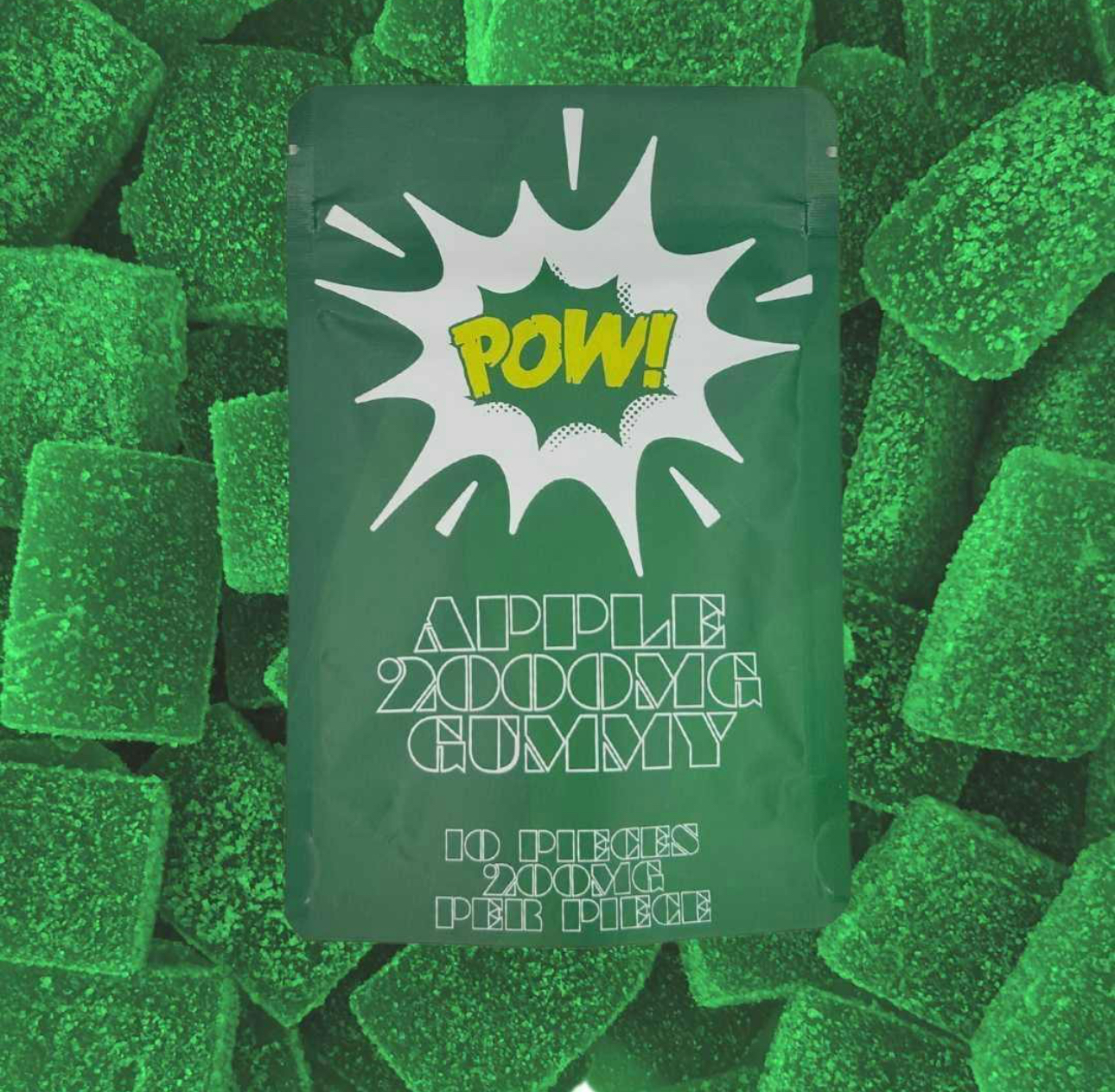 POW! Gummies - Apple - 2000mg Nanotech 10pk