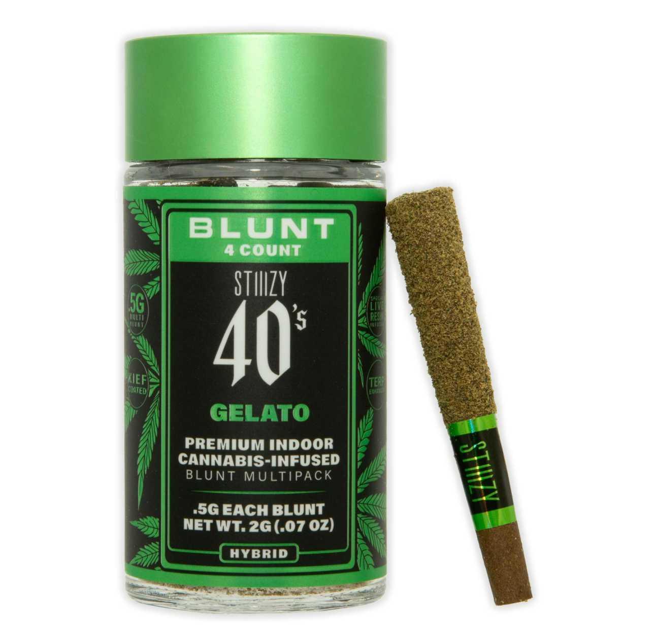 Gelato - Infused Mini Blunts - Kief Coated - (5 J's Per Pack x 0.5g ea)