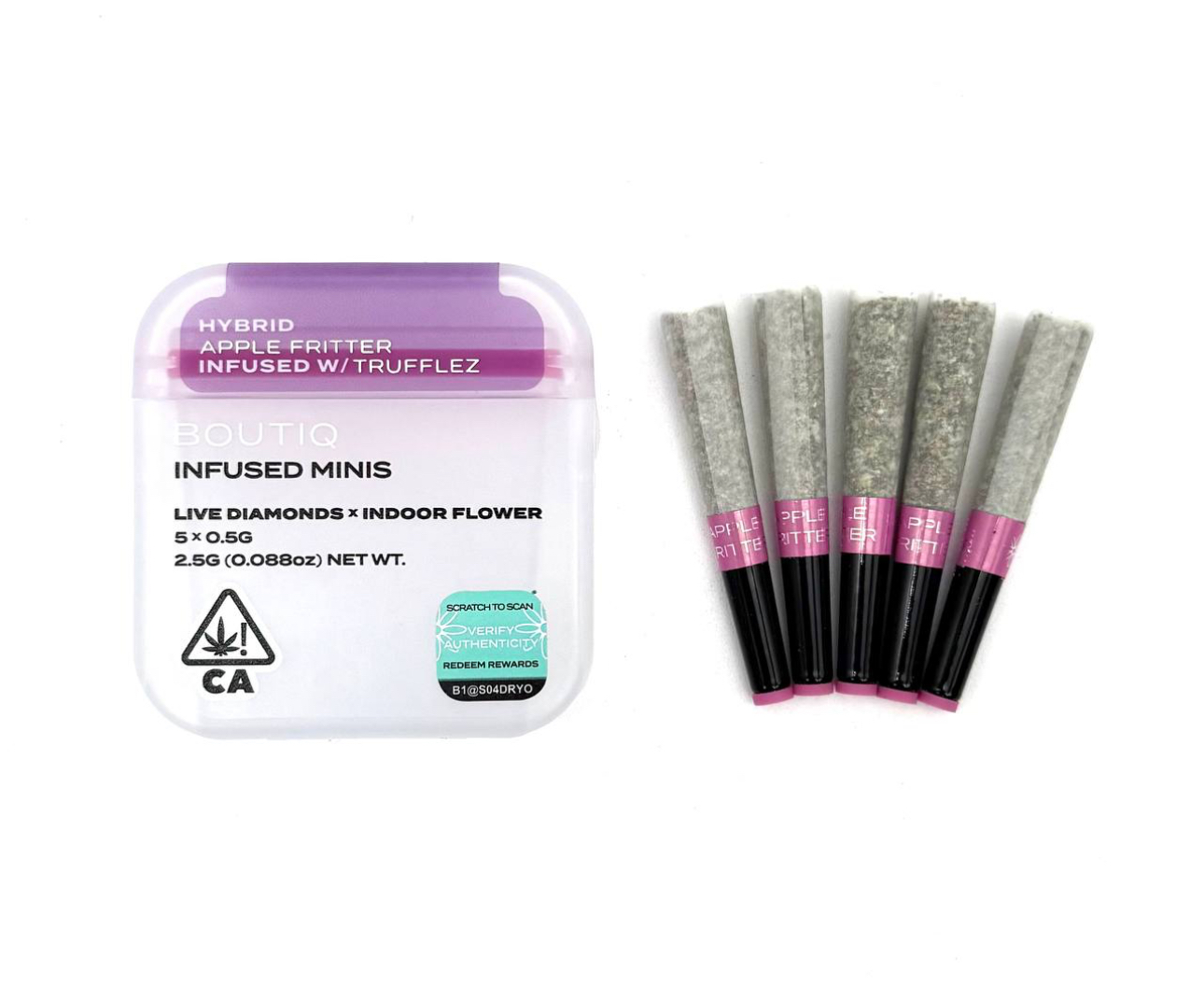 Bubblegum Runtz - Boutiq Snack Pack - Live Diamonds x Indoor Flower Infused Minis (5 J's per pack x 0.5g)