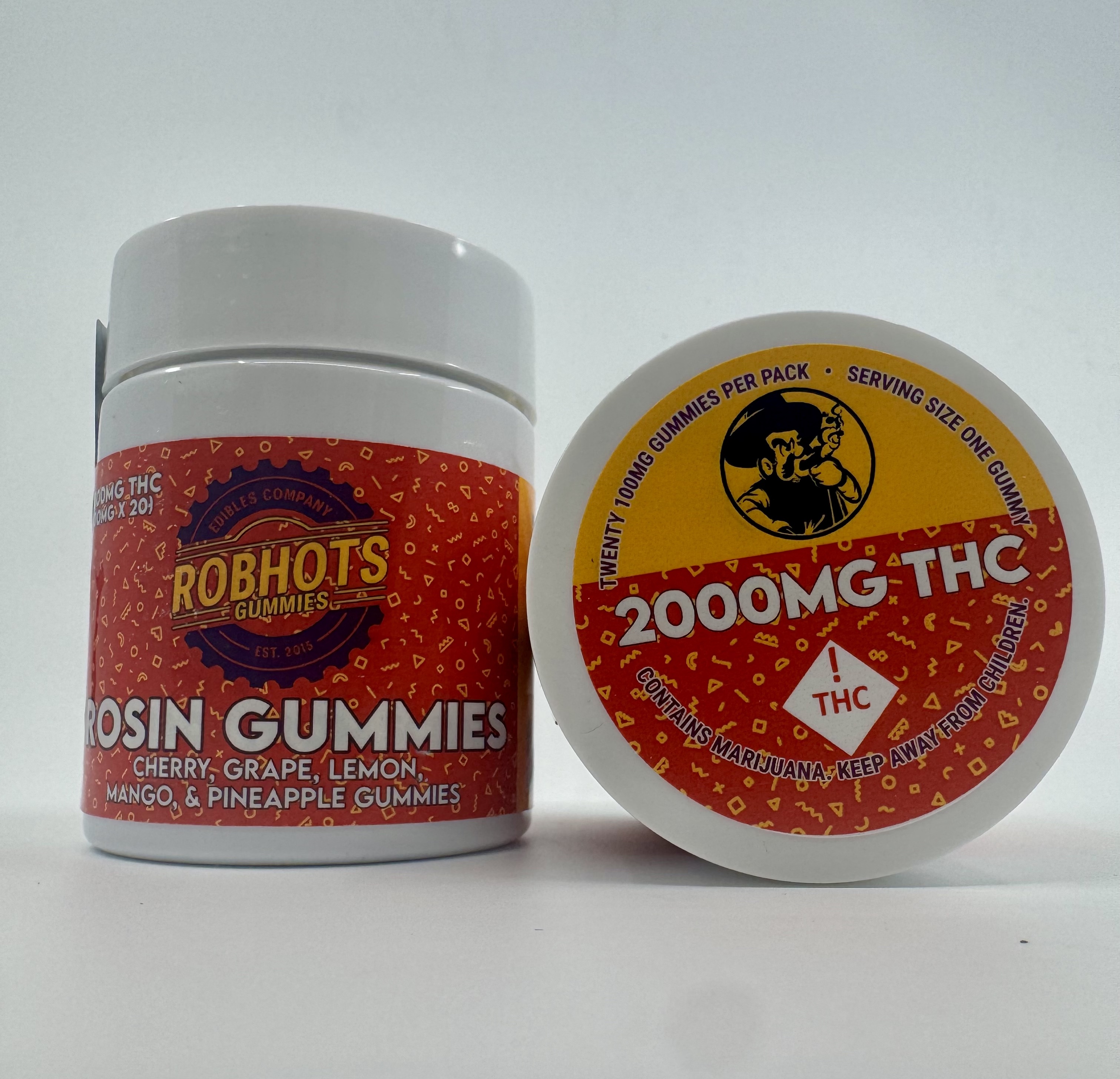Mix - Cherry Grape Lemon Mango Pineapple - Hash Rosin - Gummies - 2000 mg
