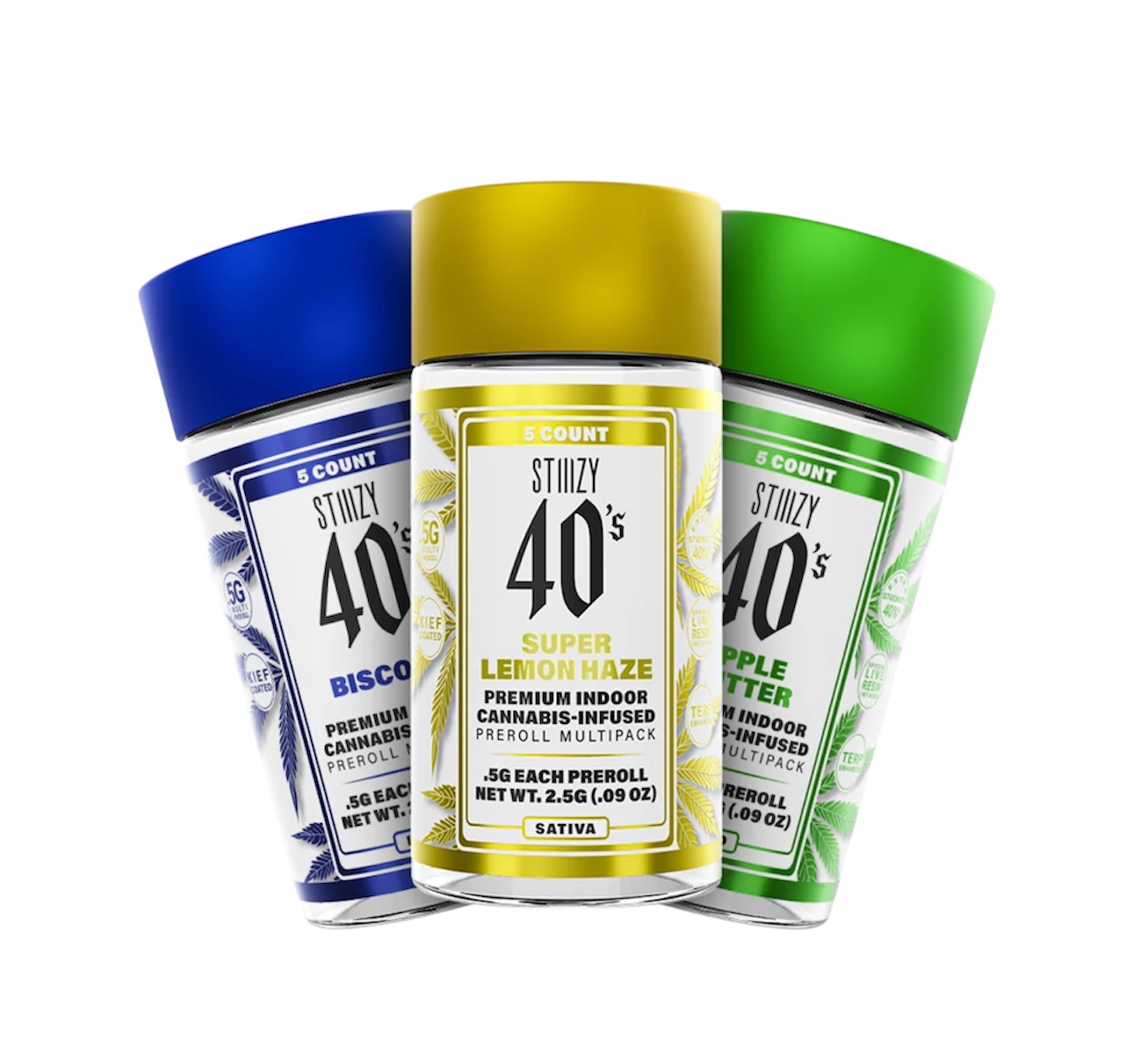 Blue Dream - Infused Mini Joints - Kief Coated - (5 J's Per Pack x 0.5g ea)