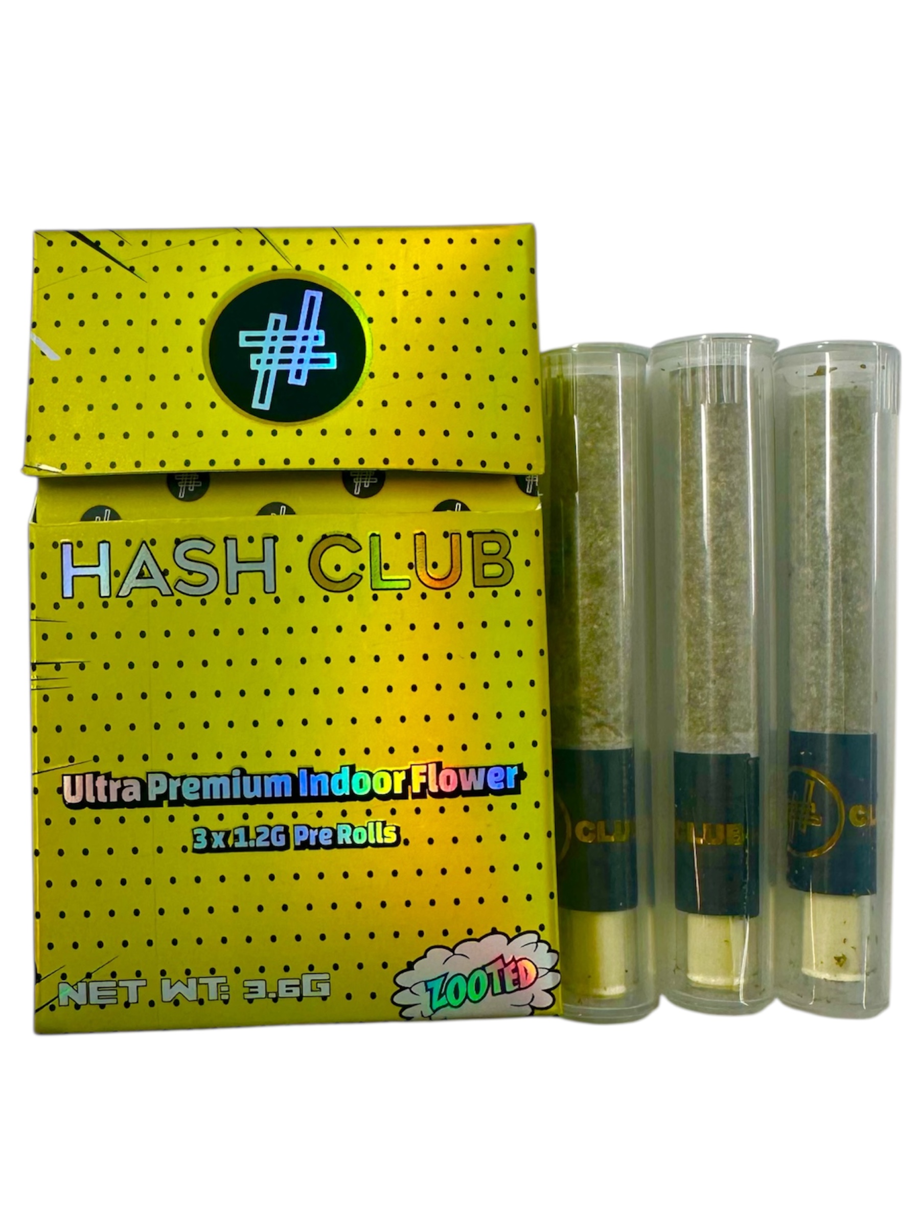 Hash Club Prerolls - Permanent Marker - (1.2g Per Roll/3.6g) - 3pk