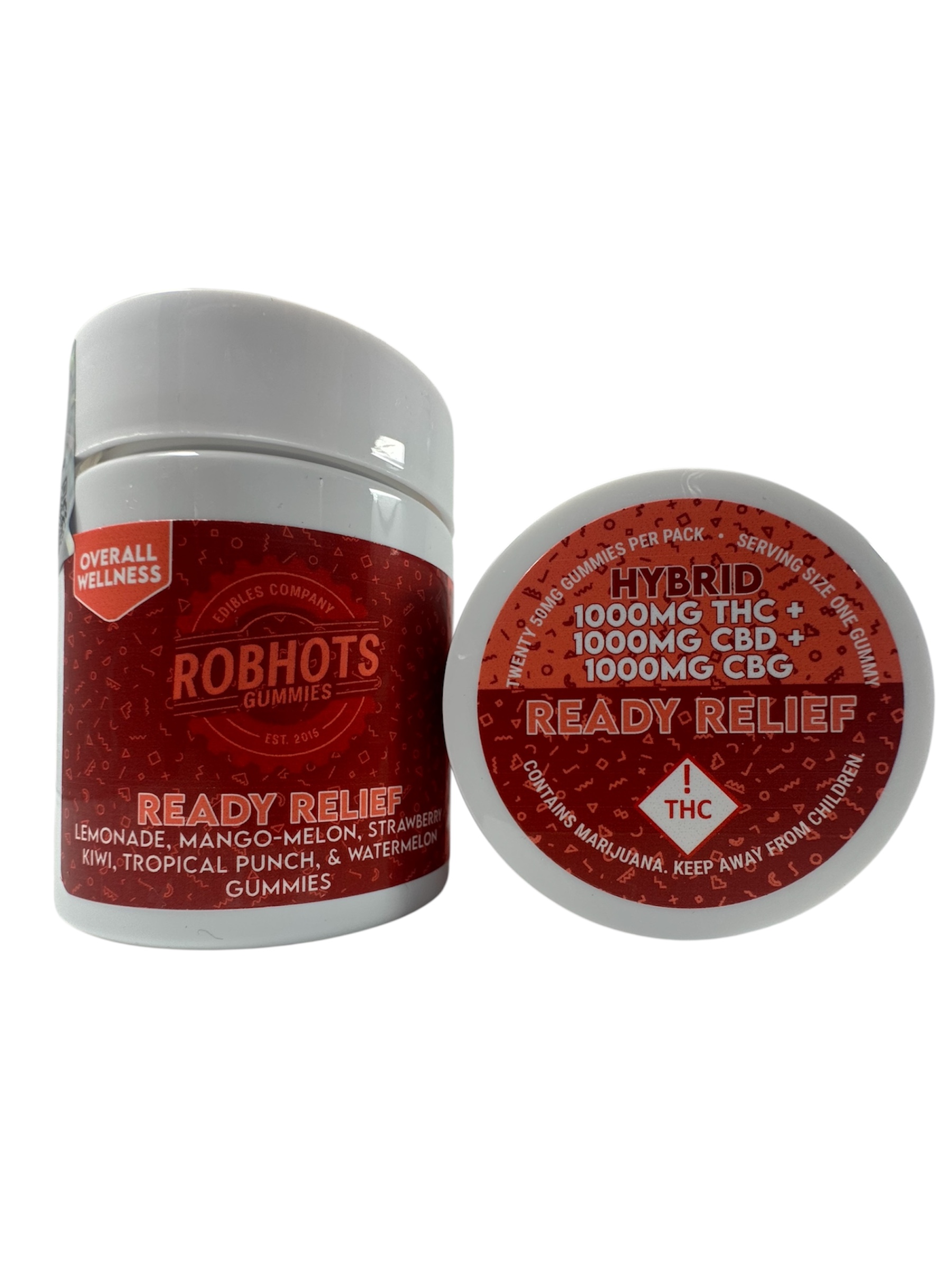 Robhots Ready Relief Gummies - Mixed Fruit - 1000 mg