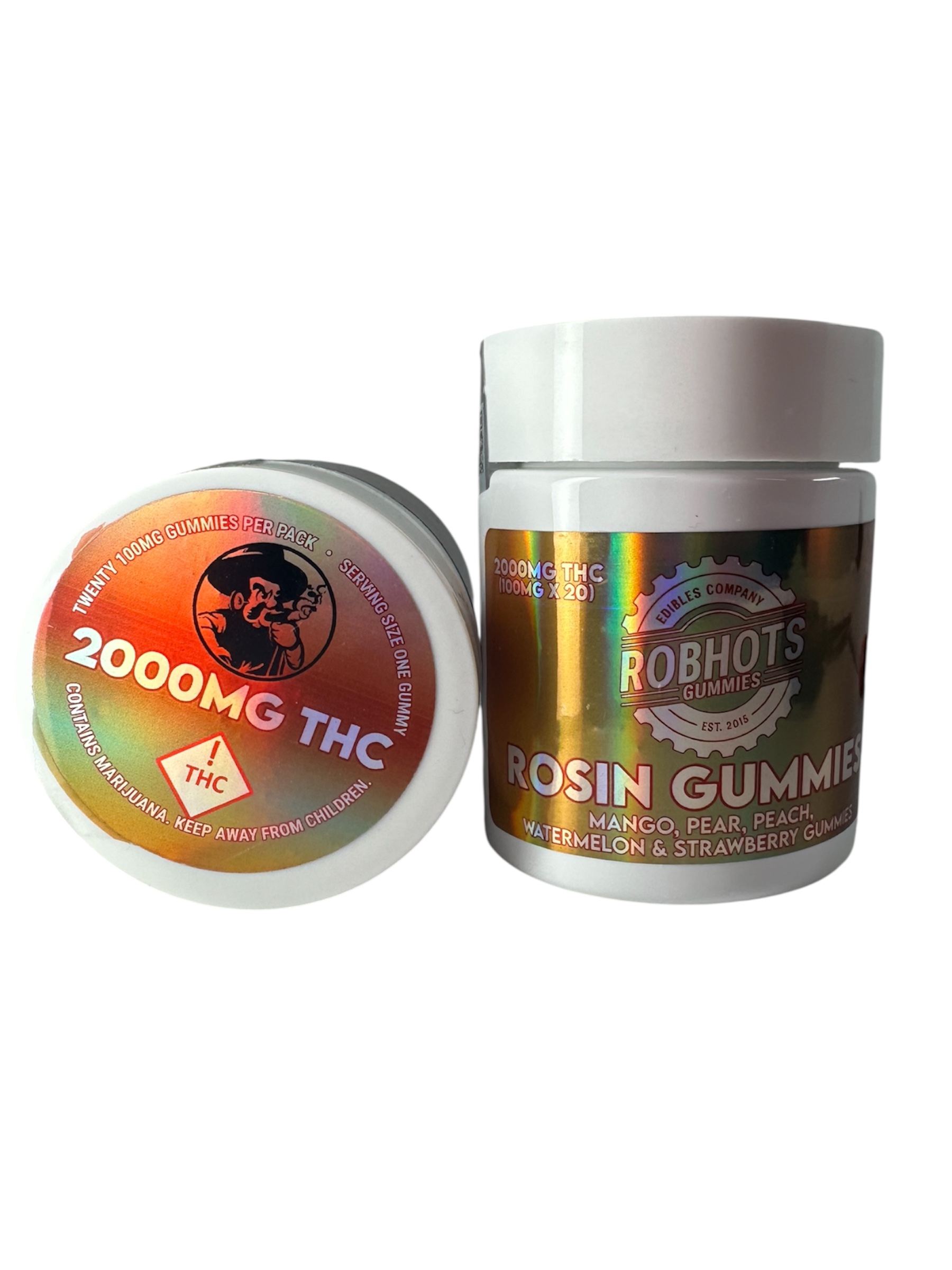 Mix - Mango Pear Peach Watermelon Strawberry - Dulce De Uva Rosin - Gummies - 2000 mg 