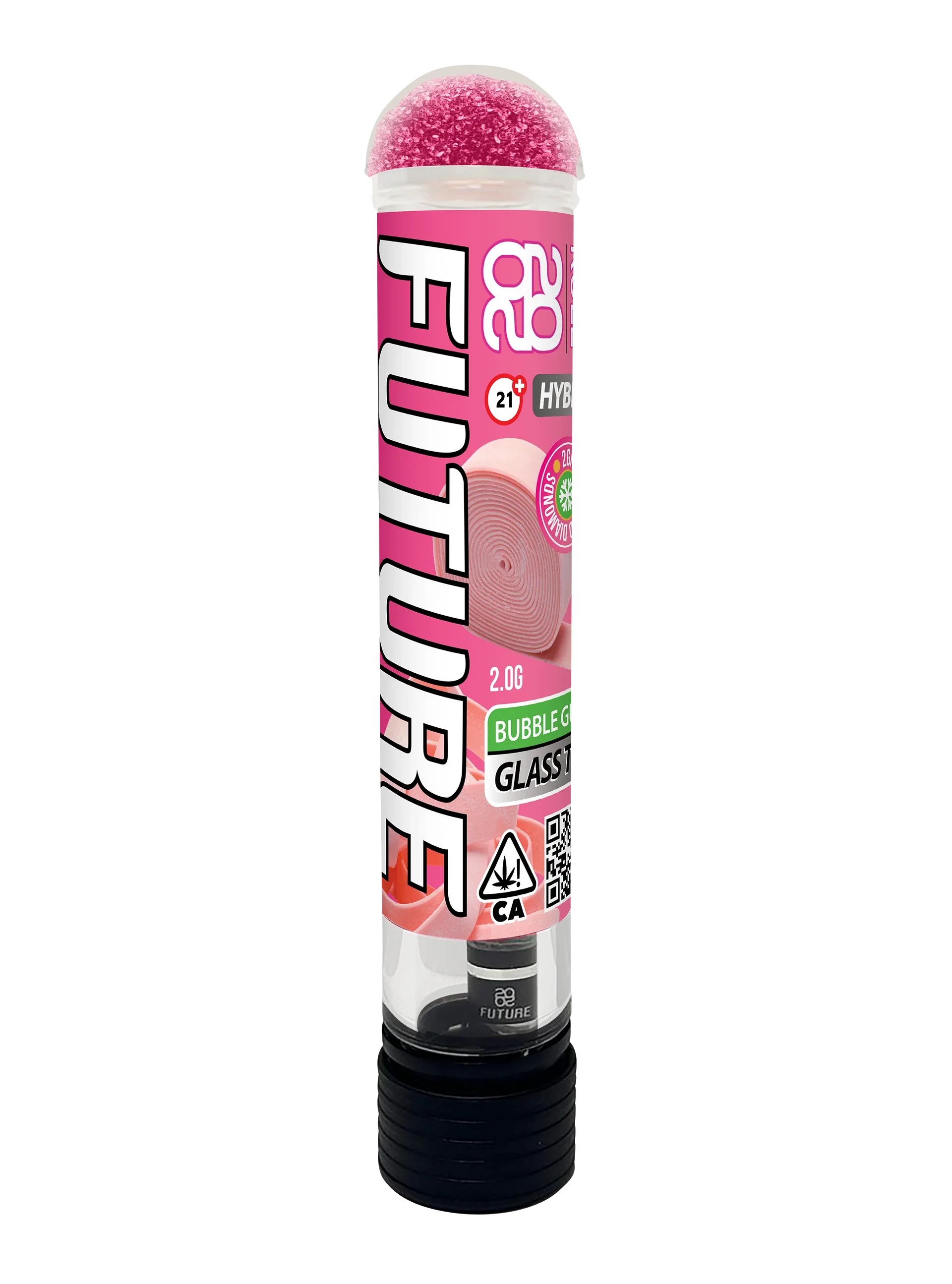 Premium Glass Tip Pre-Roll with Infused Gummy : Bubblegum 2g
